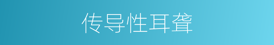 传导性耳聋的同义词