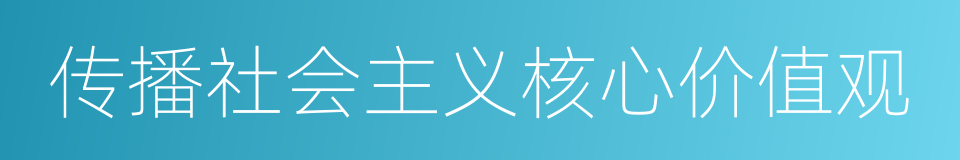 传播社会主义核心价值观的同义词