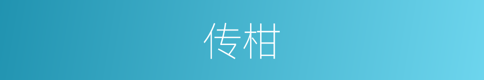 传柑的意思