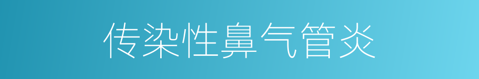 传染性鼻气管炎的同义词