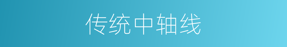 传统中轴线的同义词