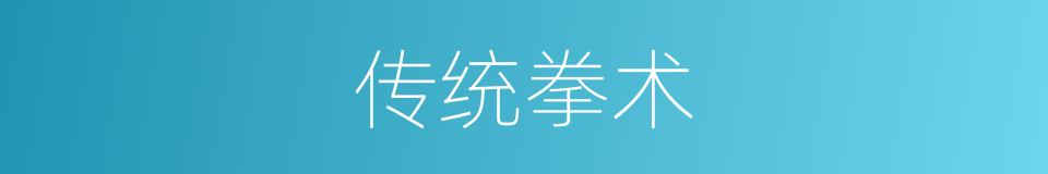 传统拳术的同义词