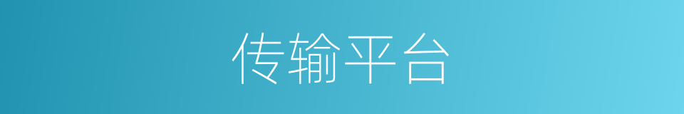 传输平台的同义词