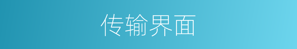 传输界面的同义词