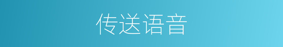 传送语音的同义词