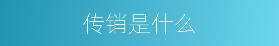 传销是什么的意思