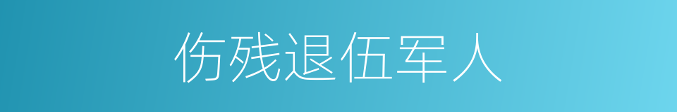 伤残退伍军人的同义词