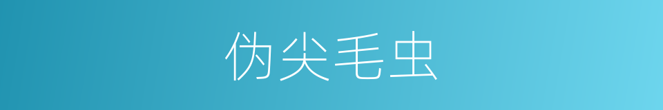 伪尖毛虫的同义词