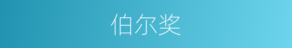 伯尔奖的同义词
