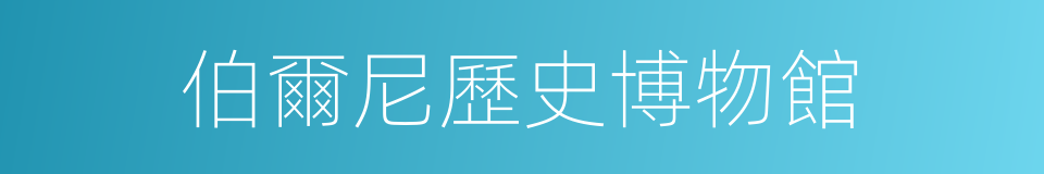 伯爾尼歷史博物館的同義詞