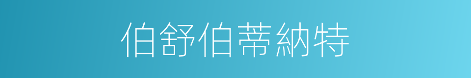 伯舒伯蒂納特的同義詞