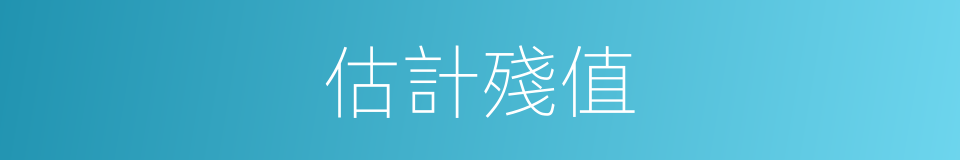 估計殘值的同義詞