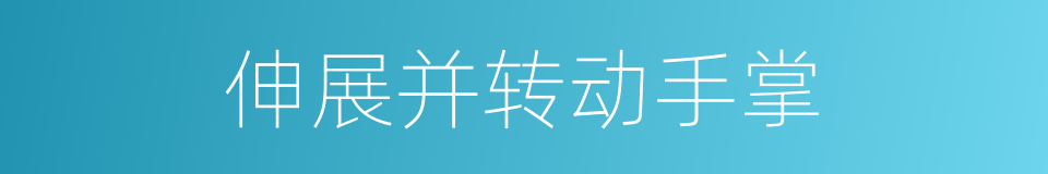 伸展并转动手掌的同义词