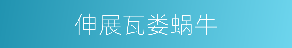 伸展瓦娄蜗牛的同义词