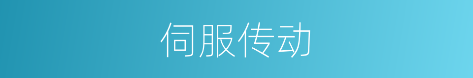 伺服传动的同义词