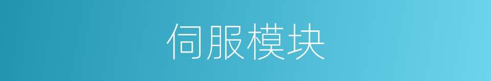 伺服模块的同义词