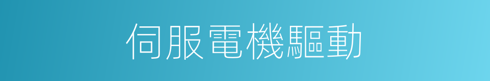 伺服電機驅動的同義詞