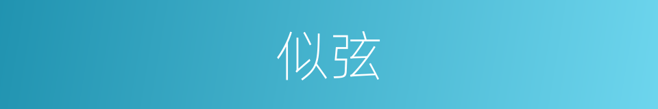 似弦的同义词
