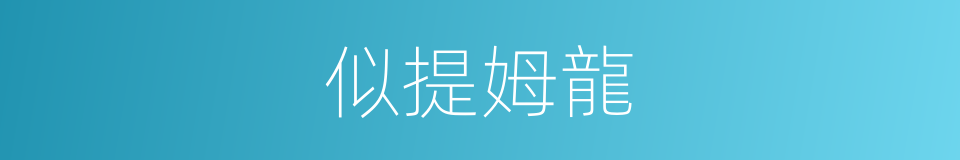 似提姆龍的同義詞