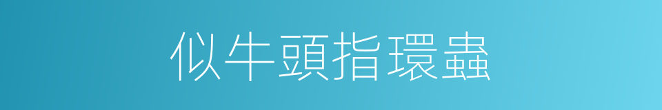 似牛頭指環蟲的同義詞
