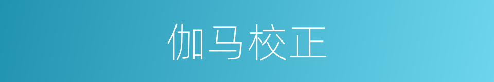 伽马校正的同义词