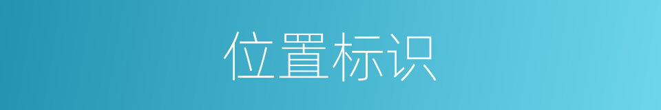 位置标识的同义词
