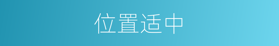 位置适中的同义词