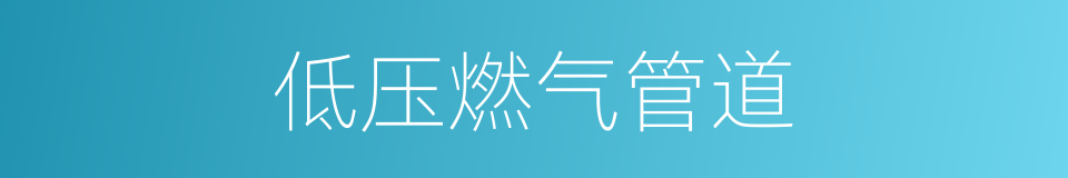 低压燃气管道的同义词