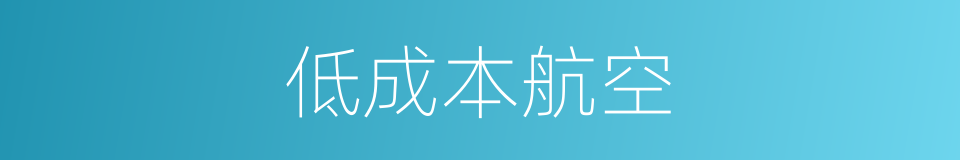 低成本航空的同义词