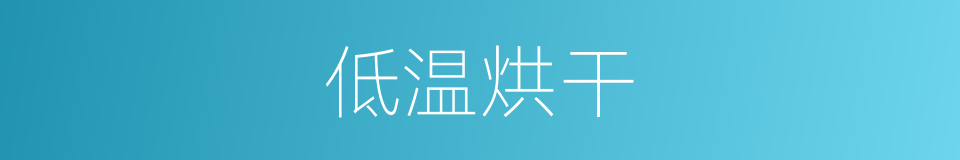 低温烘干的同义词