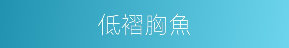 低褶胸魚的同義詞