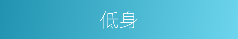低身的同义词