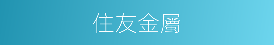 住友金屬的同義詞