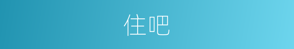 住吧的意思