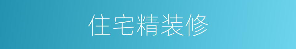 住宅精装修的同义词