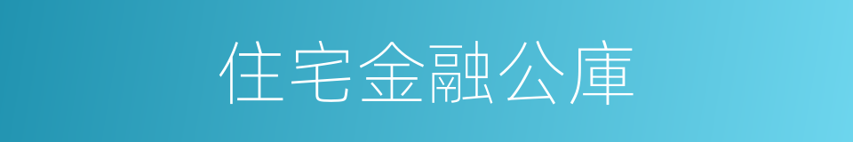 住宅金融公庫的同義詞