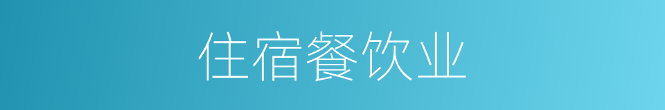 住宿餐饮业的同义词