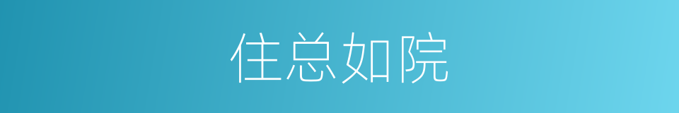 住总如院的同义词