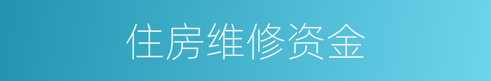 住房维修资金的同义词