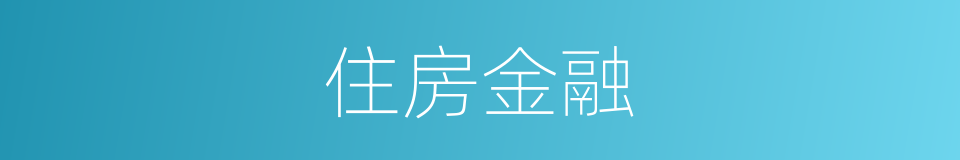住房金融的同义词