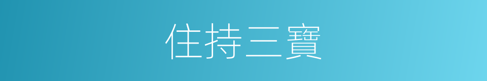 住持三寶的同義詞