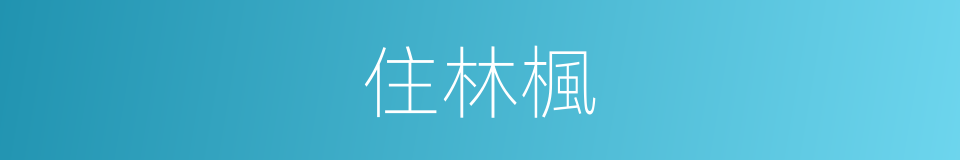 住林楓的同義詞