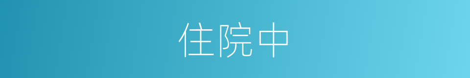 住院中的同义词