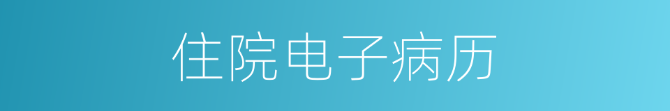 住院电子病历的同义词