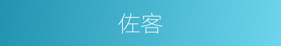 佐客的同义词