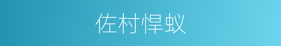 佐村悍蚁的同义词