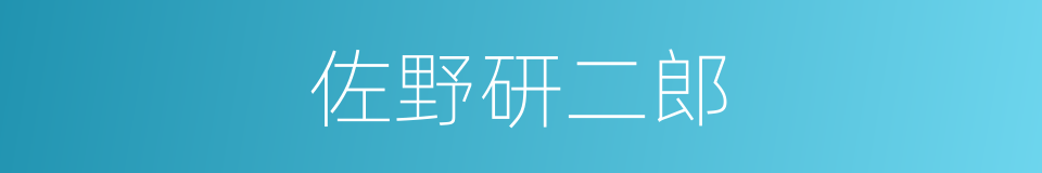 佐野研二郎的同义词