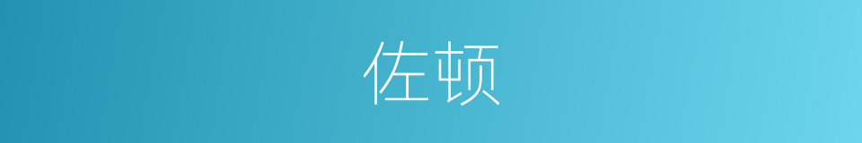 佐顿的同义词