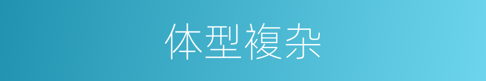 体型複杂的同义词