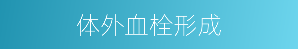 体外血栓形成的同义词